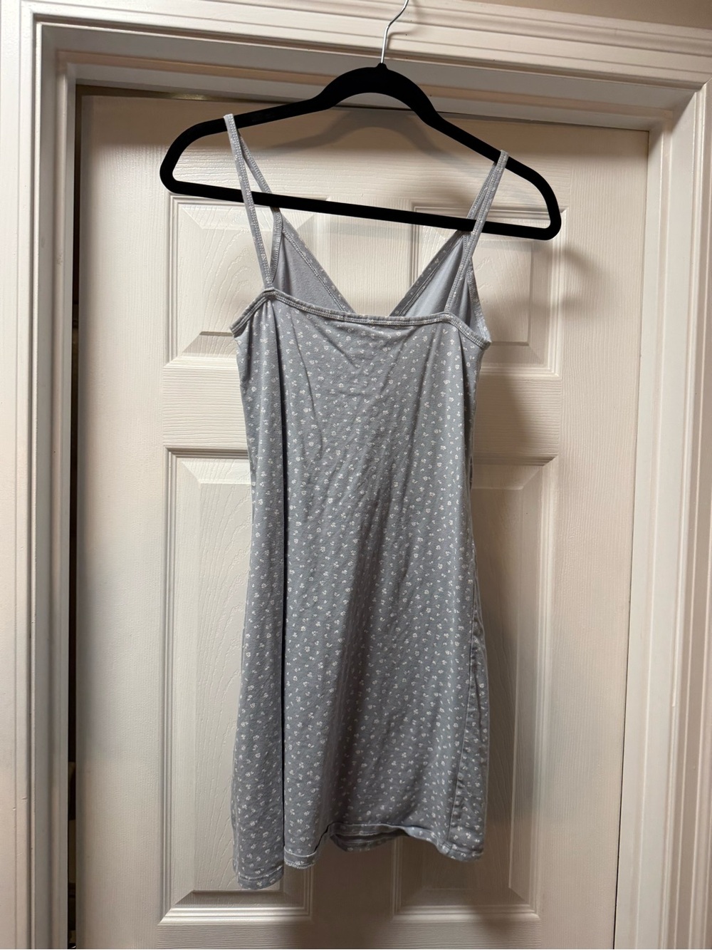Brandy Melville Grayish Blue Floral Spaghetti-Strap Dress - Picture 2 of 5